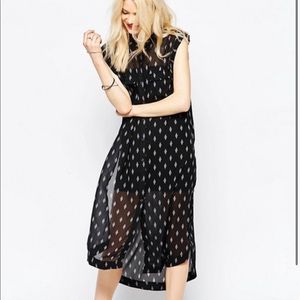 Free people mercer printed shirt dress